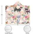 thumbnail image 3 of Wearable Blanket,Chihuahua and Pioneer Flower Hooded Wearable Flannel Blanket for Adults & Teens,Winter Poncho Shawl Wrap Cape Cozy Anti-Pill,50"x60", 3 of 4