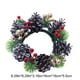 thumbnail image 3 of Guirnalda de Navidad con vela blanca y roja | Corona de pinos, piñas, ramas verdes, decorativa para centro de mesa | Decoración festiva duradera, 3 of 6