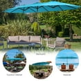 thumbnail image 4 of Costway 15FT Double-Sided Twin Patio Umbrella Outdoor Market W/ Crank & Base Turquoise, 4 of 10