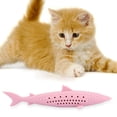 thumbnail image 5 of Silicone Pet Cat Catnip Molar Teeth Cleaning Simulation Fish Shape Training Interactive ToyPink, 5 of 15