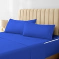 thumbnail image 2 of DNG Creations 5 Piece Zipper Sheet Set - Include (1 Elastic Fitted Sheet, 1 Base Sheet has Zipper, 1 Flat Sheet And 2 Pillowcase) 21 Inch Deep Pocket ( Stripe Royal-Blue - Full ), 2 of 7