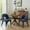 blue, variant on KATBOC 31.in Round Dining Table with 2 Chenille Chairs Set, Modern Industrial Style, Space-Saving Metal Frame, Quick Assembly for 2-4 People, Perfect for Apartments, Small Kitchens, Beige