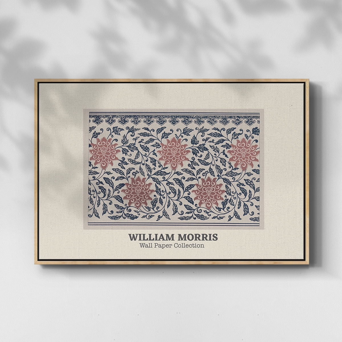 Vintage Abstract Print-XLIV Framed in Natural Wood Wood Gallery Wrapped Canvas 17 in. x 25 in.