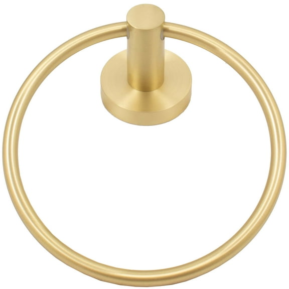 Zurich Towel Ring, Satin Brass by Stone Harbor Hardware