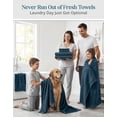 thumbnail image 4 of Casa Platino 24-Pack Towels Set for Bathroom – 100% Ring-Spun Cotton, 2 Bath Sheets, 2 Gym Towel, 2 Bath, 4 Fingertip, 6 Hand, 8 Washcloths, Hotel Quality, Easy to Wash – Steel Blue, 4 of 9