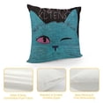 thumbnail image 4 of Qinduosi Pillow Covers Cute Sleepy Cats Pillow Cover Blue Pillowcover Soft Double Side Print Sofa Linen Square Throw Pillowcovers  inch for Living Room Bedroom Car Decor, 4 of 5