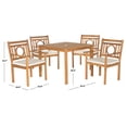 thumbnail image 3 of SAFAVIEH Montclair Outdoor Modern 5 Piece Dining Set with Cushion, Natural/Beige, 3 of 6