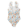 thumbnail image 2 of Ttyddzy Girls' One-Piece Bathing Suit, Light Blue Surfboard Printed Beach Swimwear 3-6Year, 2 of 8