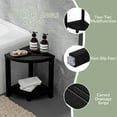 thumbnail image 6 of WestinTrends Sage HDPE Plastic Waterproof Shower Corner Bench, Black, 6 of 15