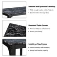 thumbnail image 4 of Resenkos Dining Room Table Set,Dining Table Set,3 Piece Counter Height Dining Set Faux Marble Table-Black, 4 of 8