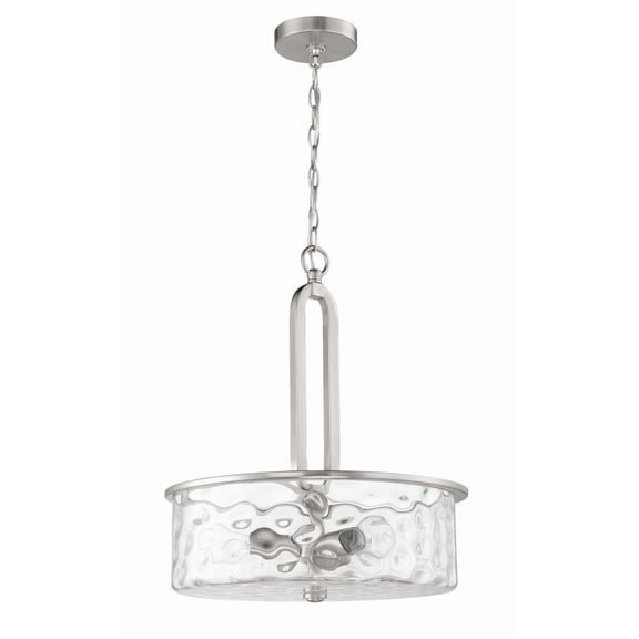 54293-BNK Craftmade Lighting Collins - 3 Light Pendant-Brushed Polished Nickel Finish    -Traditional Installation