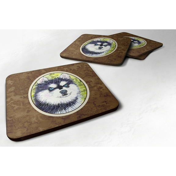 Carolines Treasures SS8695FC Klee Kai Foam Coaster Set of 4 3 1/2 x 3 1/2 multicolor