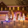 thumbnail image 6 of Christmas Snowman Solar Ground Stake Decorative Lights Ground Plug Lights - Perfect for Outdoor Holiday Decor, Ideal for Gardens, Patios, and Yards, 6 of 6