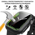 thumbnail image 2 of 2pcs Protective Silicone Cover Case for  Watch Series 7 41/45mm Ultra-Thin Hard PC Bumper Case All-Around Screen Protector, 2 of 7