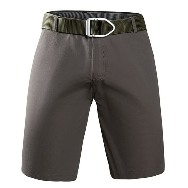 pstuiky Pantalones cortos de gimnasio, Pantalones cortos holgados y finos de color liso para hombre, talla grande, a la moda, de playa, de pierna recta Pantalones cortos cargo