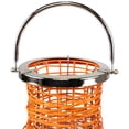 thumbnail image 6 of Northlight Woven Iron Pillar Candle Lantern with Glass Hurricane - 18.5" - Orange, 6 of 8