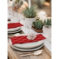 thumbnail image 5 of Red White Stripes Cloth Napkins Set of 8 Reusable Dinner Napkins, Simple Geometric Modern Monochrome Cocktail Napkin Washable Table Napkins for Wedding/Holiday Party/Baby Shower 20"x20", 5 of 7