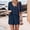 Navy plus size summer outfits a1, variant on Cagogo Women Plus Size 2 Piece Shorts Set V Neck Short Sleeve Tshirt Elastic Waisted Shorts Casual Summer Outfits Lounge Sets Tracksuits Loungewear Travel Airport Clothes, Gray L