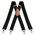 thumbnail image 6 of SGFCWSX Men's X-Back Suspenders, Adjustable Elastic 4-Clip Formal Casual Black, 6 of 7