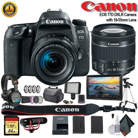 blade foul Scatter Get the Canon EOS 77D DSLR Camera with 18-55mm Lens (Intl Model) W/ Bag  Extra Battery LED Light Mic Filters Tripod Monitor and More - Professional  Bundle from Walmart now | AccuWeather Shop