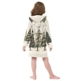 thumbnail image 7 of FORMRS Niños Bathrobe Unisex Hooded Robe Soft Plush Pajamas Sleepwear, Size 10-12T, Cartoon Christmas Trees, 7 of 7