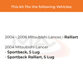 thumbnail image 2 of Max Advanced Brakes - Brake Kit for 2004 Mitsubishi Lancer Sportback/Ralliart 2004-2006 Lancer Ralliart Front and Rear Replacement Disc Brake Rotors and Ceramic Brake Pads, 2 of 9