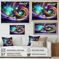 thumbnail image 4 of Designart "Fusion of Purple and Green Fractals I" Abstract Framed Wall Art Decor - Modern Purple Abstract Fractal Bedroom Framed Canvas Wall Art, 4 of 6