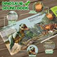 thumbnail image 4 of Oenux Juguetes de dinosaurios con libro de sonido interactivo para niños de 3 a 5 años Libro de dinosaurios con sonido y 12 figuras de dinosaurios de juguete Juguetes de aprendizaje de dinosaurios par, 4 of 5