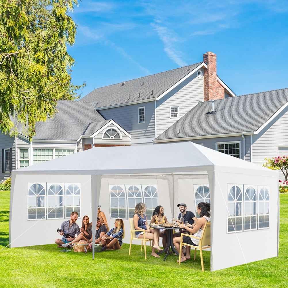 Kadyn 10'X20' Outdoor Canopy Tent, Waterproof Tent with 4 Removable Sidewalls, Wedding Party Tent for Outsides, White Kadyn 10'X20' Outdoor Canopy Tent, Waterproof Tent with 4 Removable Sidewalls, Wedding Party Tent for Outsides, White