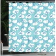 thumbnail image 4 of Ambesonne Airplane Shower Curtain, Boy Playroom, 69"Wx70"L, Turquoise White Blue, 4 of 5