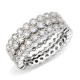 thumbnail image 1 of Bague en Laiton Rhodié avec AAA Grade CZ&44; Clair - Taille 10, 1 of 1