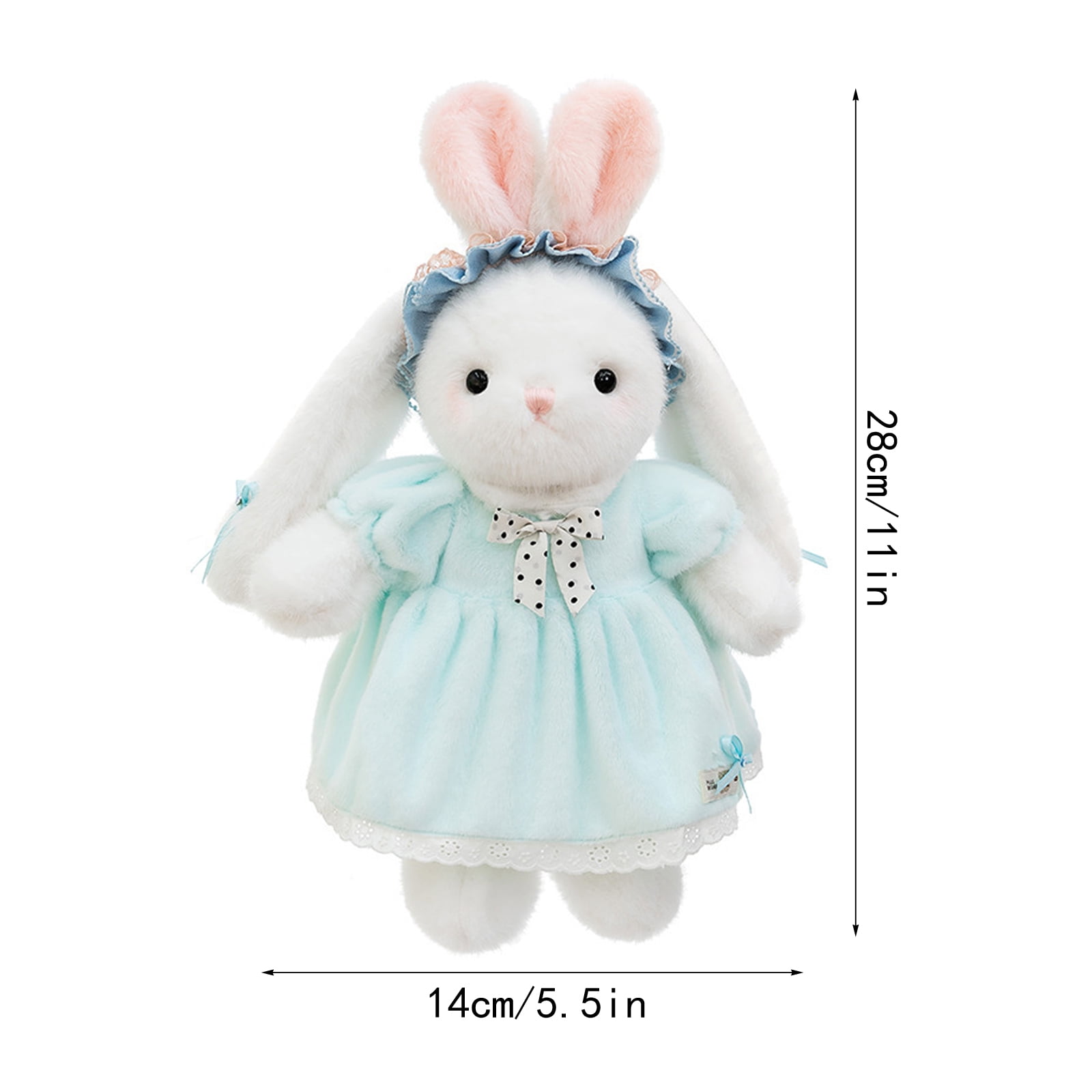 Plush Bunny Stuffed Animals Toys, Soft Adorable Plushies for Kids, Cute Yellow Rabbit Plush Toys, Holiday Birthday Gift for Children, Companionship Toy for Girls and Boys