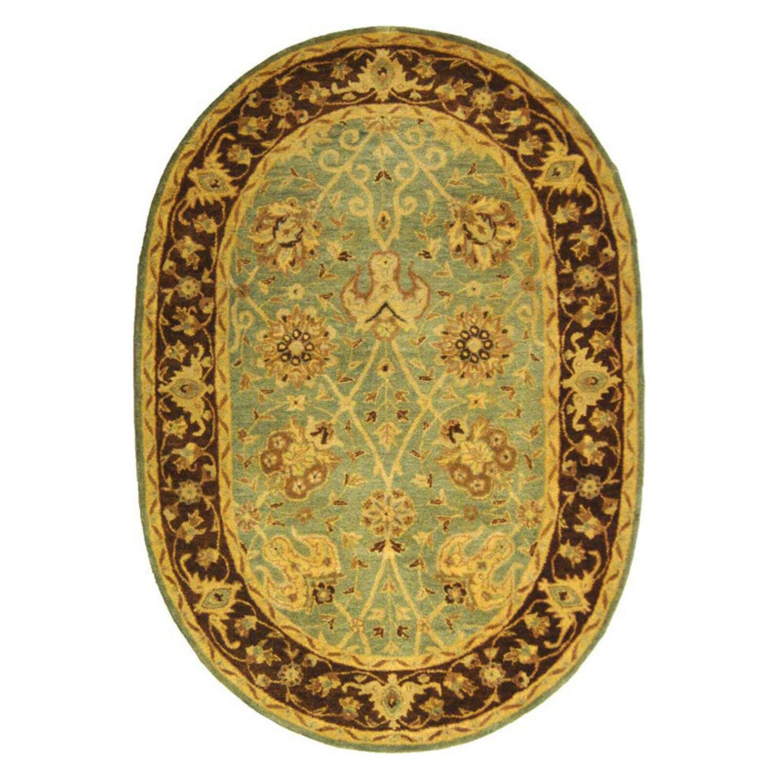 SAFAVIEH Antiquity Lilibeth Traditional Floral Wool Runner Rug, Green/Brown, 2'3" x 8' - image 5 of 8