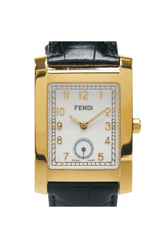Pre-Owned Fendi Classico Watch 7000G Quartz Beige Dial Stainless Steel Leather... (Good)