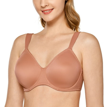 

DELIMIRA Women s Full Coverage Minimizer Underwire Plus Size Non Padded Support Bra