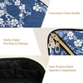 thumbnail image 5 of FORMRS Makeup Bag Travel Cosmetic Organizer for Women Fold Flat Zipper Pouch with Handle, Floral Ocean Waves, 5 of 8