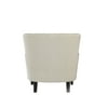 Lifestyle Solutions Lille Tufted Accent Club Chair with Nailhead Trim, Cream Fabric