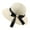 Milky White, variant on Womens Straw Hat with Ribbon Bowknot Decor Floppy Beach Cap Sun Hat for Women UPF 50+