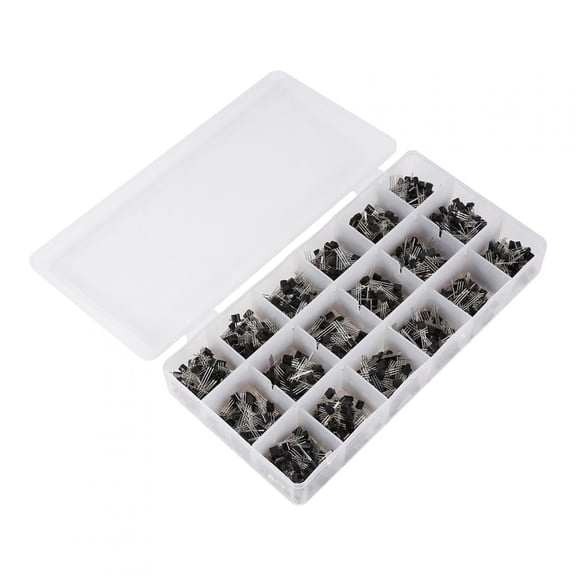 Gegong Semiconductor Triode,900Pcs 18 Types Mixed Transistors Electronic Components Assortment Transistor Kit A1015-2N5551