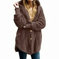 thumbnail image 2 of Women's 2025 Fall Fashionable Solid Color Loose Blazer Long Sleeved Button With Pocket Lightweight Casual Work Fashion Jacket, 2 of 5