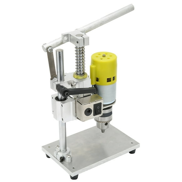 LHCER Benchtop Drill Press, No Noise Mini Drilling Bench Mini Chuck 1.5x10mm 40mm Stroke Multifunctional With Hex Wrench For Household For Repair For DIY