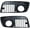 Matte Black, variant on Astra Depot Glossy Black Chrome Ring Front Lower Bumper Fog Light Cover Mesh Grille Fit Audi A4 B8 2008-2012