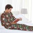 thumbnail image 6 of Lsque Merry Christmas Pattern Long Sleeve Pajama Set for Men - Soft 2-Piece Sleepwear and Loungewear Set with Pockets, Comfy Nightwear-Small, 6 of 7
