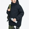 thumbnail image 7 of Mrmaere Men's Hooded Zip-Up Jacket Multi-Color Option Casual Warm Outerwear for Daily & Outdoor Wear Black XL, 7 of 7