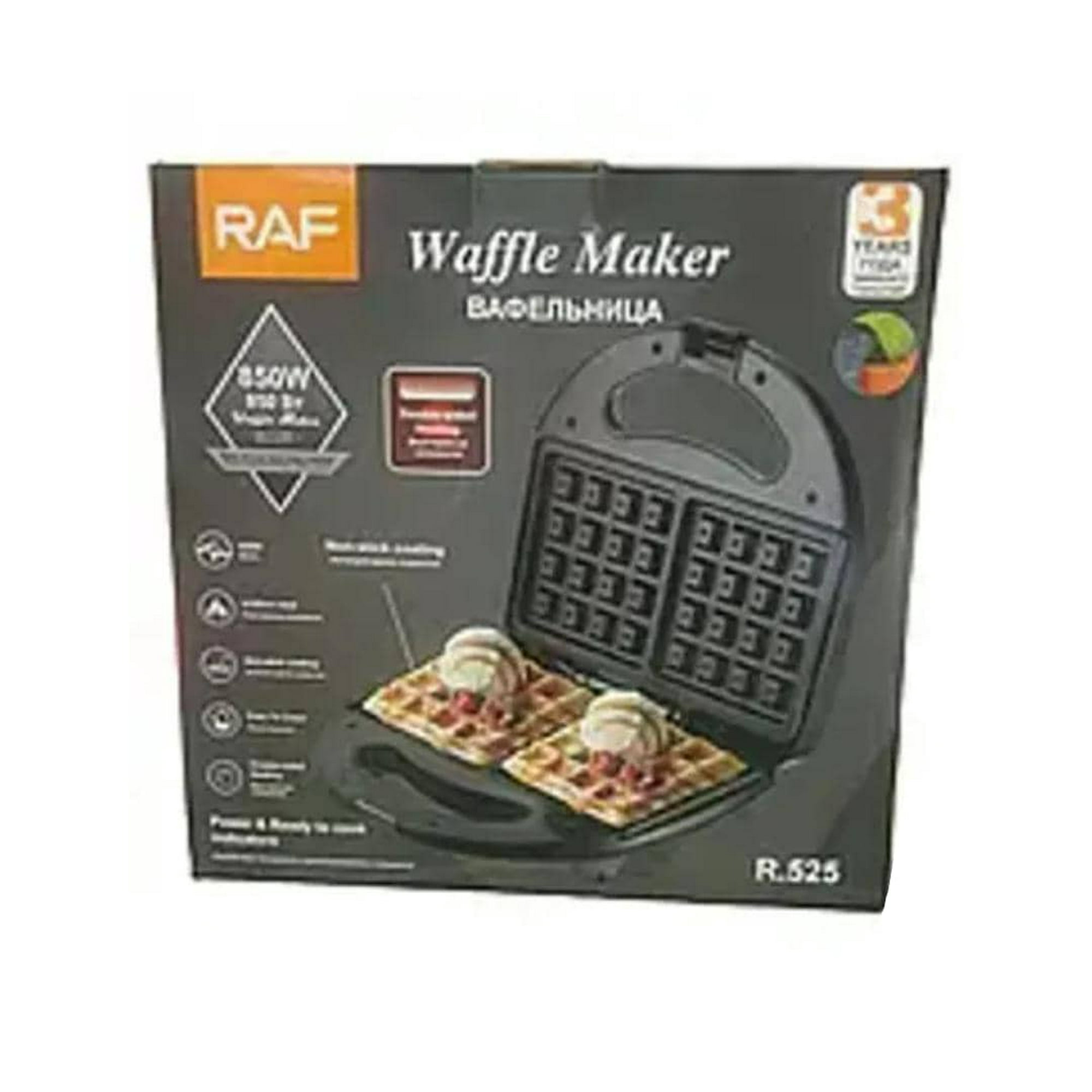 Wafflera Electrica Color Negro 750W