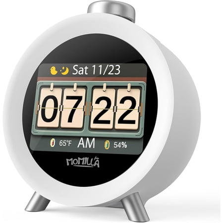 Alarm Clock for Heavy Sleepers Adults, Colorful Screen Temperature, Loud 7 Day Programmable 4