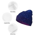thumbnail image 3 of Yiaed Neon Glitter Print Winter Beanie for Men Women, Fleece Lined Beanie Soft Warm Knit Hat Ski Stocking Cuffed Ca, 3 of 6