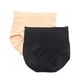thumbnail image 2 of Belvia Comfia Mujer Forma de cintura alta Wear Bragas Control de barriga Body Shaper Black/Nude 2Pack (xxx-large) Belvia comfiabrief2packblcknudeXXXL, 2 of 3