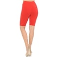 thumbnail image 2 of Buttery Smooth Basic Solid Biker Shorts Red One Size Regular, 2 of 2