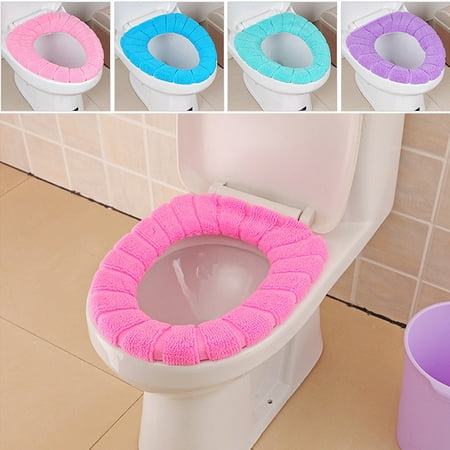 Herwey Toilet Seat 5 Colors O Type Soft Closestool Lid Cover Home Bathroom Warm Mat Washable Elastic Canada - Soft Toilet Seat Lid Cover